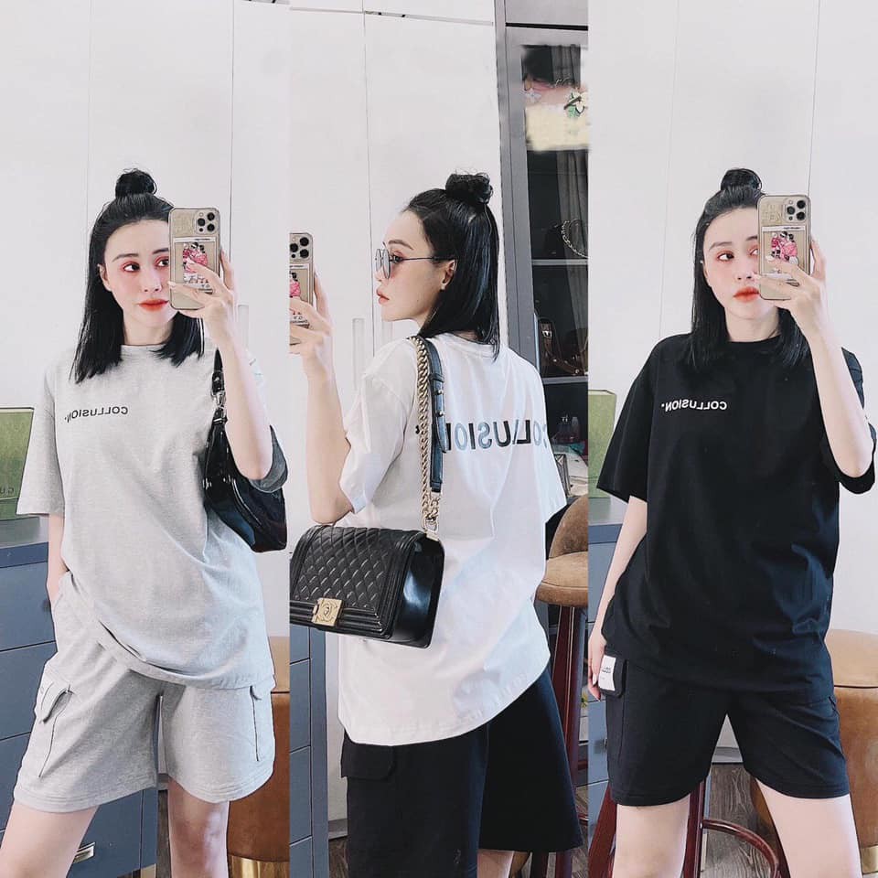 Đồ bộ đùi cao cấp thun cotton 100% có 3 màu,đơn giản phối tíu hợp cá tính -PD 168