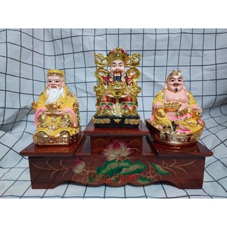 Đế kê bát hương tam cấp chạm sen