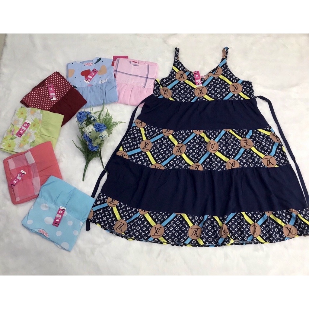 [SIZE 40-100KG] ĐẦM BẦU VÁY BẦU TÔN 2 DÂY HANNA, MẶC Ở NHÀ, MẶC NGỦ, DÀY VỪA PHẢI , CÓ SIZE CHO BẦU BỰ 100KG, NHẸ MÁT TH