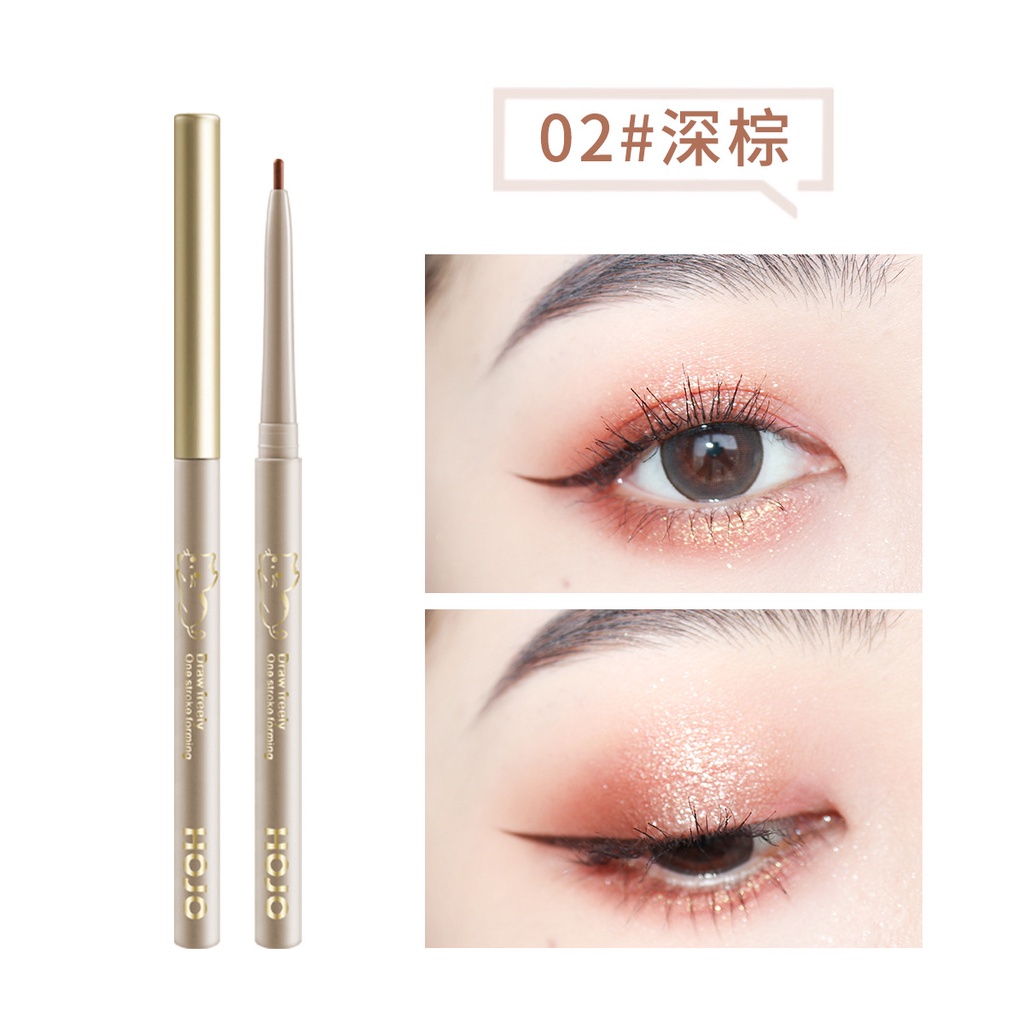 Bút Kẻ Mắt Dạng Lỏng Mịn Màng Trang Điểm Chống Nước Không Lem Mịn Màng Màu Nâu / Trắng Dành Cho Bạn Nữ Mới Bắt Đầu