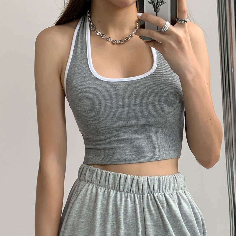 Áo Croptop Sát Nách Phong Cách Thể Thao Cho Nữ