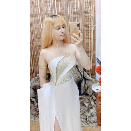 Prom Dress -Đầm dạ hội 1 vai hoa búp xẻ tà, phù hợp dự tiệc, sinh nhật, lễ hội, concept, prom, MC, event - NUT's Wedding