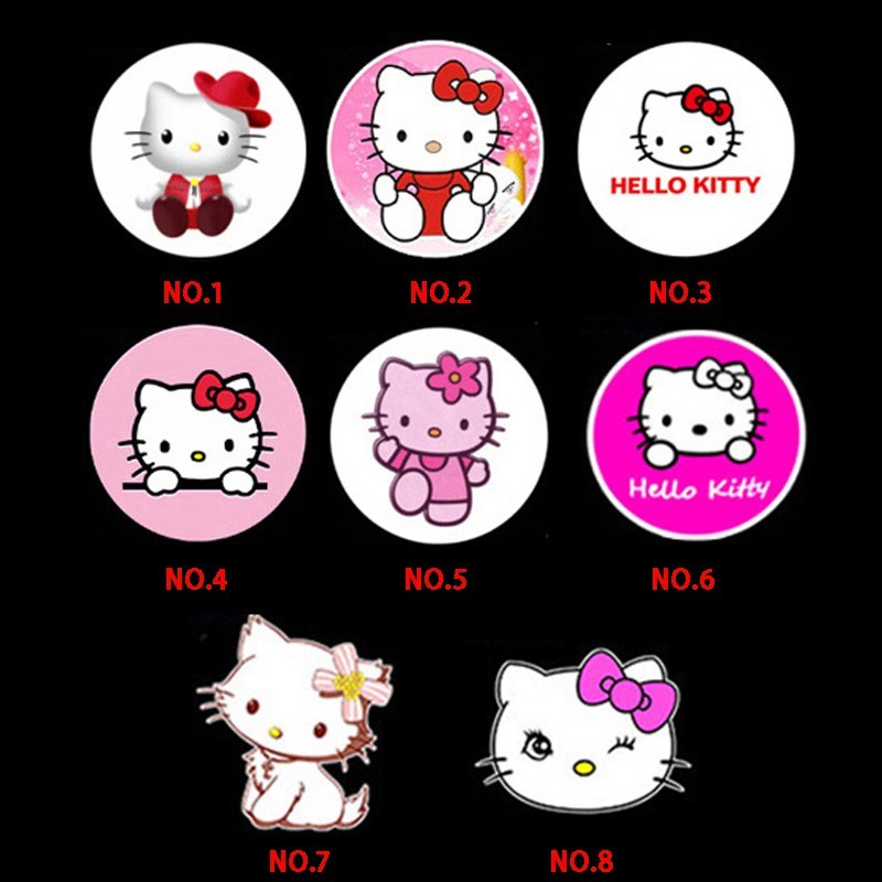 Bộ 2 Đèn Led Gắn Cửa Xe Hơi Hình Hello Kitty Dễ Thương