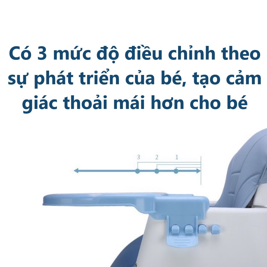 Ghế Ăn Dặm Có Bánh Xe Cao Cấp Hanbei Nubie - Umoo 2023 3 Chế Độ Cho Bé