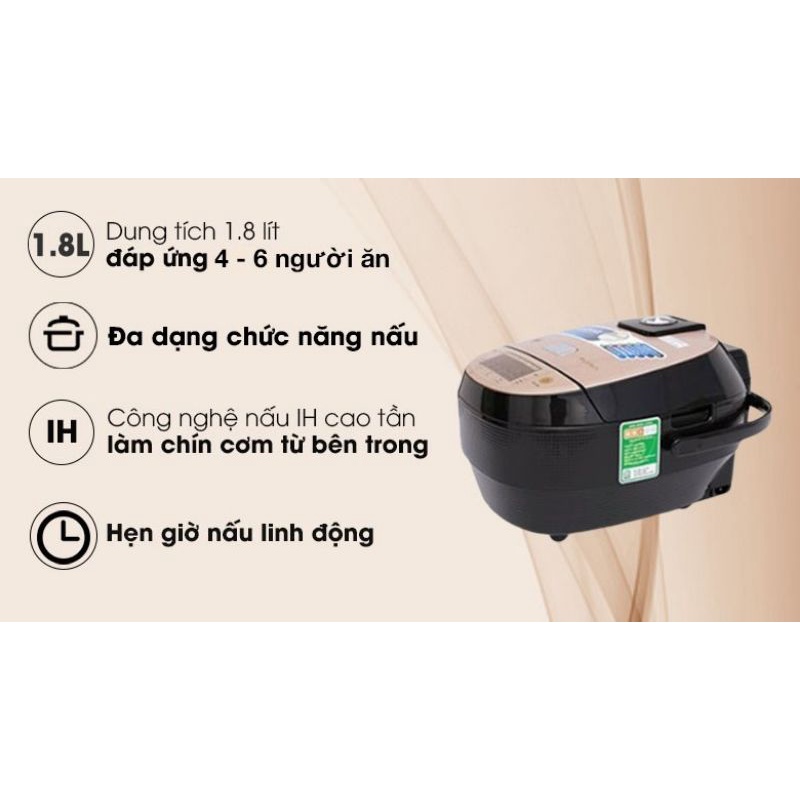 Nồi cơm điện cao tần Midea 1.8 lít MB-HS5007 mới 100% hàng chính hãng 100%