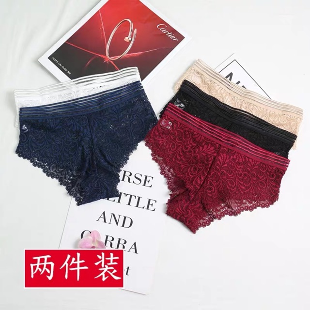 Quần ren sọc lưng G8837 &lt;55kg [ được chọn màu
