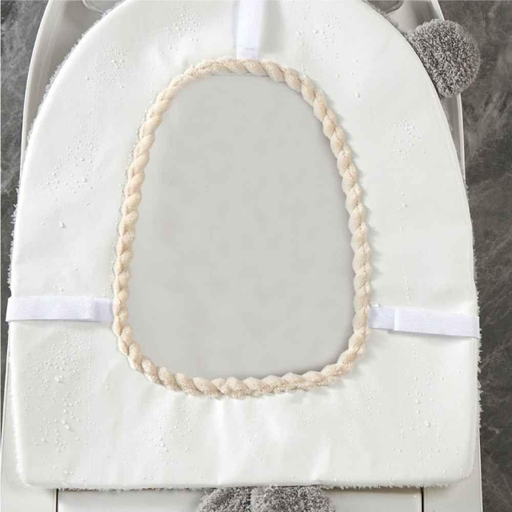 Miếng Lót Bồn Cầu Giữ Ấm Dày Dặn Họa Tiết Hoạt Hình Nhiều Màu