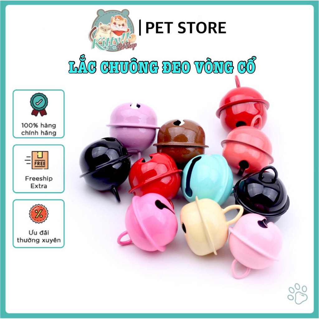 Chuông lục lạc đeo vòng cổ cho chó mèo nhiều màu sắc - Kitty Pet Shop