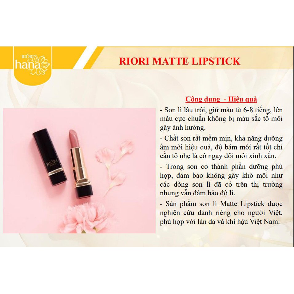 Son Lỳ RIORI MATTE ME 4.5g