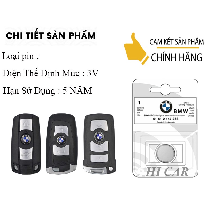 Pin chìa khóa ô tô BMW X3 / BMW X5 /BMW X7 chính hãng Panasonic