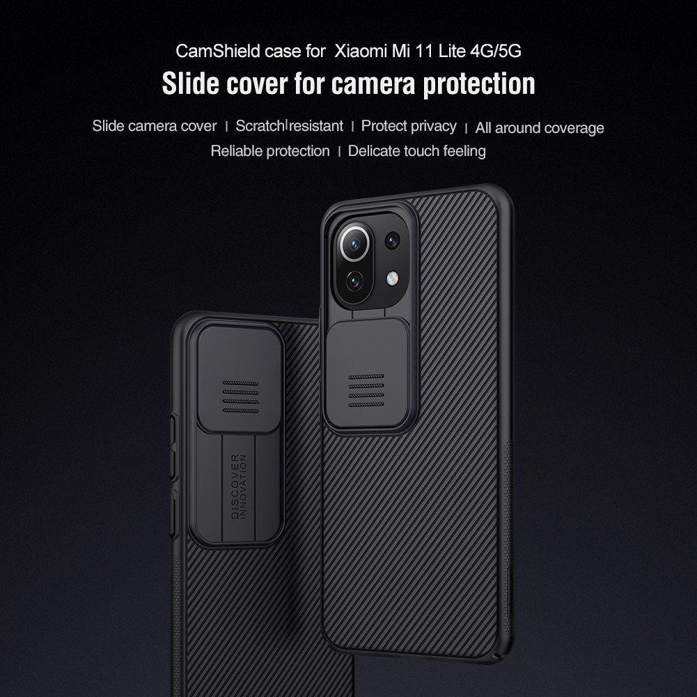 Ốp Điện Thoại Nillkin PC Cứng Có Nắp Trượt Bảo Vệ Ống Kính Máy Ảnh Cho Xiaomi Mi 11 Lite 4G 5G NE/Xiaomi Civi/Xiaomi Civi 1S
