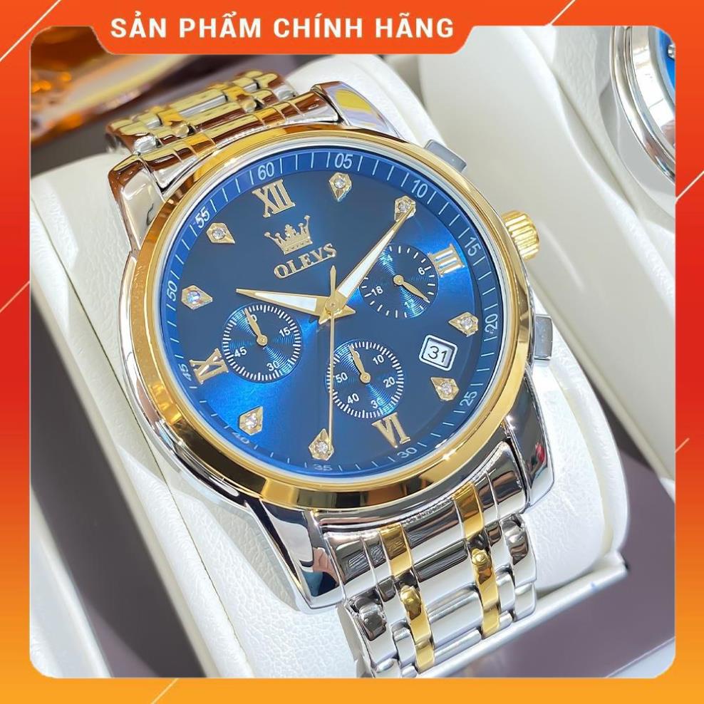 Đồng hồ OLEVS 2858 nam đa chức năng thời trang dây đeo bằng thép không gỉ
