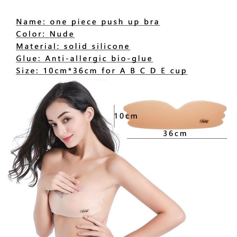 Zxyouing Áo Ngực Silicon Vô Hình Tự Dính Không Dây Nâng Ngực Gợi Cảm Cho Nữ