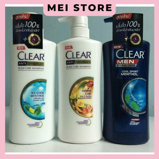 Dầu Gội Clear Men/ Bạc Hà &amp; Hoa Anh Đào Thái Lan Mẫu Mới 410 ml