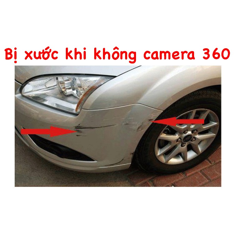 [BH 1 NĂM] Camera 360 Ô Tô xem 4 cam cùng lúc trên màn hình HD 7inch, BH 12 Tháng, đủ 4 camera trái, phải, trước, sau