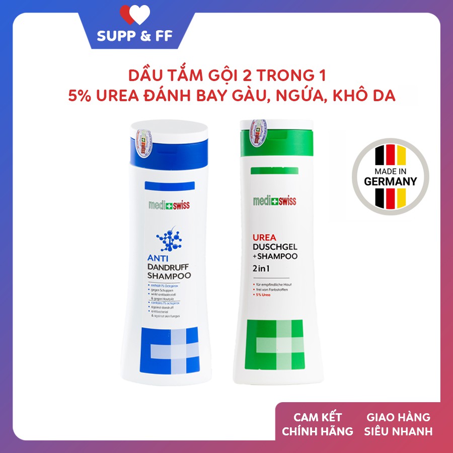 Dầu gội chuẩn Đức HẾT GÀU 100% 2in1 - không mùi hoá chất - [Nhập khẩu Đức, có icheck] - Chai to 300ml