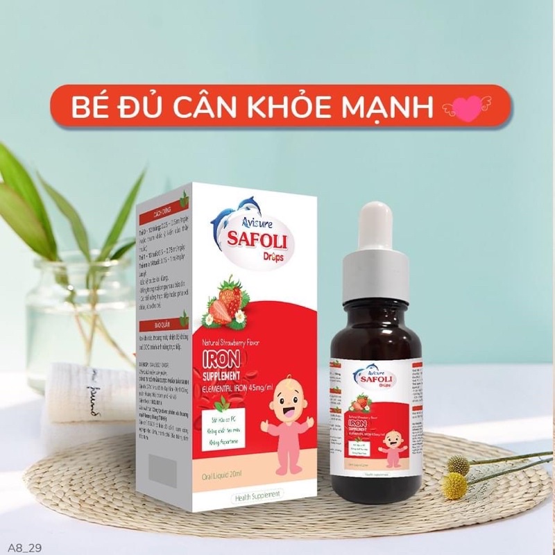 Bộ ba vi chất Avisure nhỏ giọt thiết yếu cho bé - Avisure DHA, sắt Safoli drop, vitamin D3-MK7 avisure0