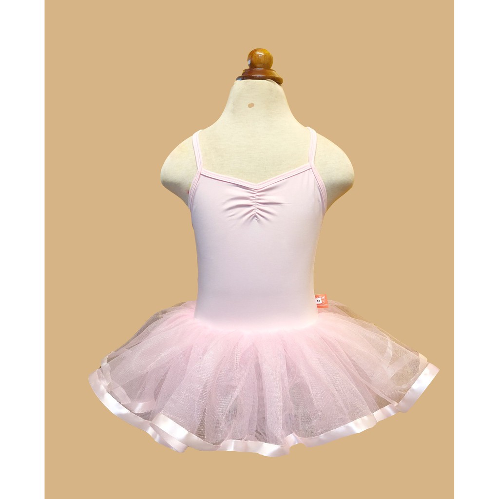 Váy múa Ballet 2 dây hồng | Váy 2 dây đan chéo lưng