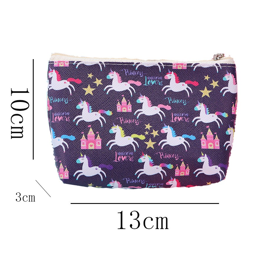 Ví đựng tiền xu vải canvas mini unicorn Pison - SP0632 - 1 cái