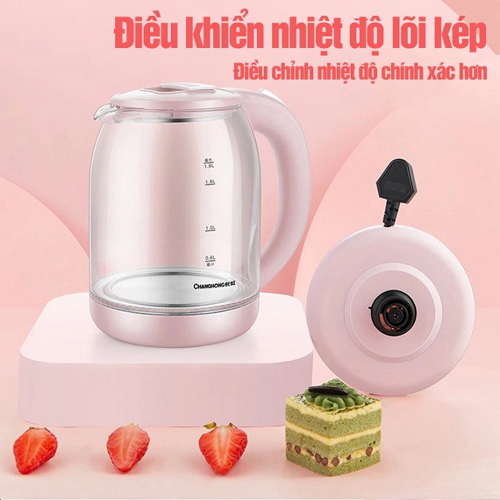 Bình Siêu Tốc Thủy Tinh - 1.8l, 1500W, Đun Sôi Từ 4-6p