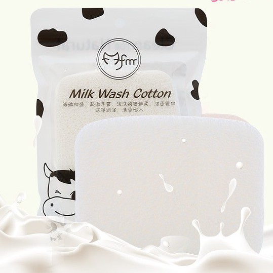 Mút rửa mặt chiết xuất sữa bò tươi