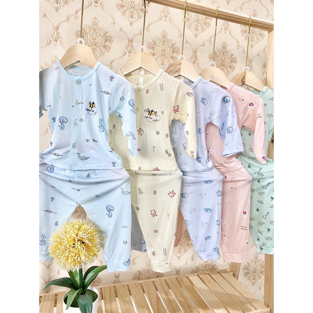 Bộ cộc tay và dài tay sợi tre Avalen cho bé từ 0-18 tháng