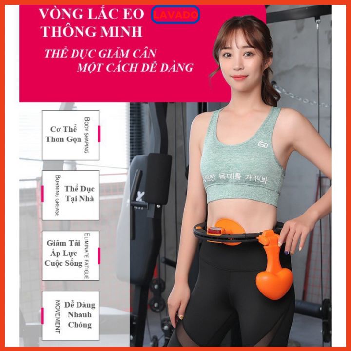 Vòng lắc eo giảm mỡ bụng thông minh Hula Hoop tự động chính hãng VL 62