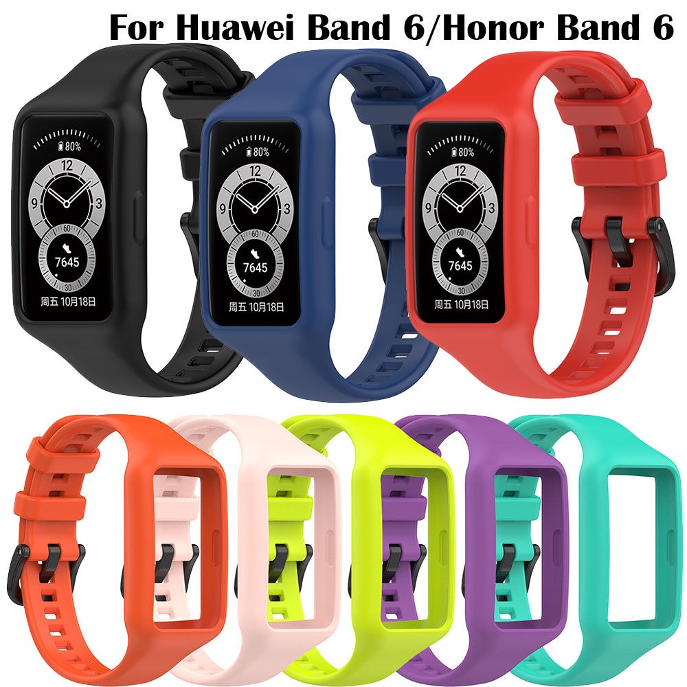 Dây đeo silicon nhiều màu cho đồng hồ thông minh Huawei Band 6 Honor Band 6