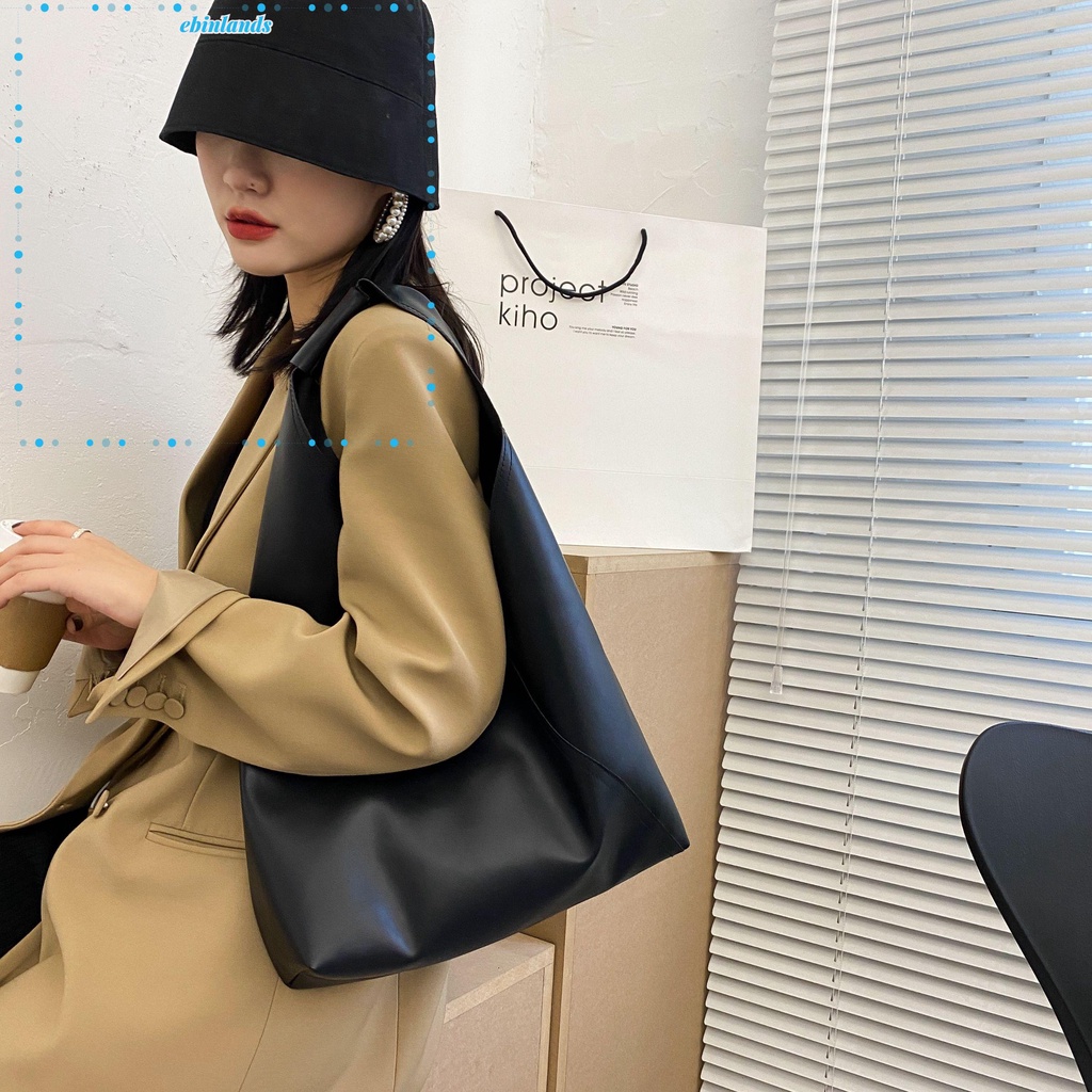 Túi Xách Da PU Màu Trơn Phong Cách Châu Âu