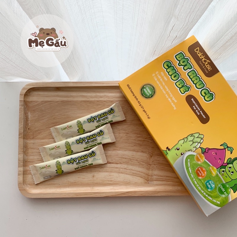 Bột Rau Củ Dalat House gói lẻ 3gr -  cho bé từ 6m+