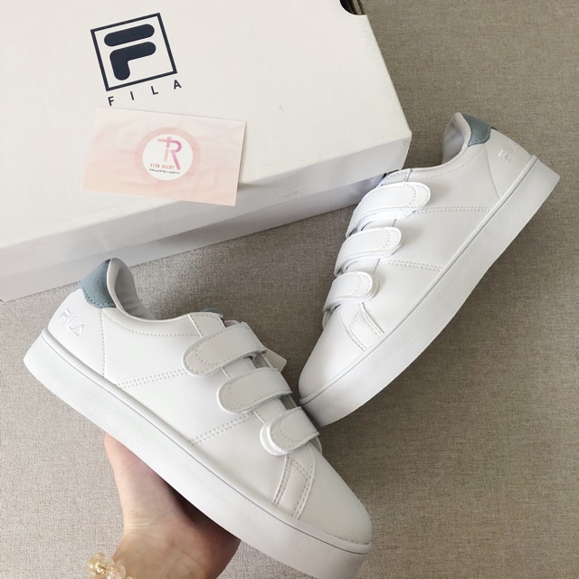 GIÀY FILA TRẮNG QUAI DÁN GÓT XANH