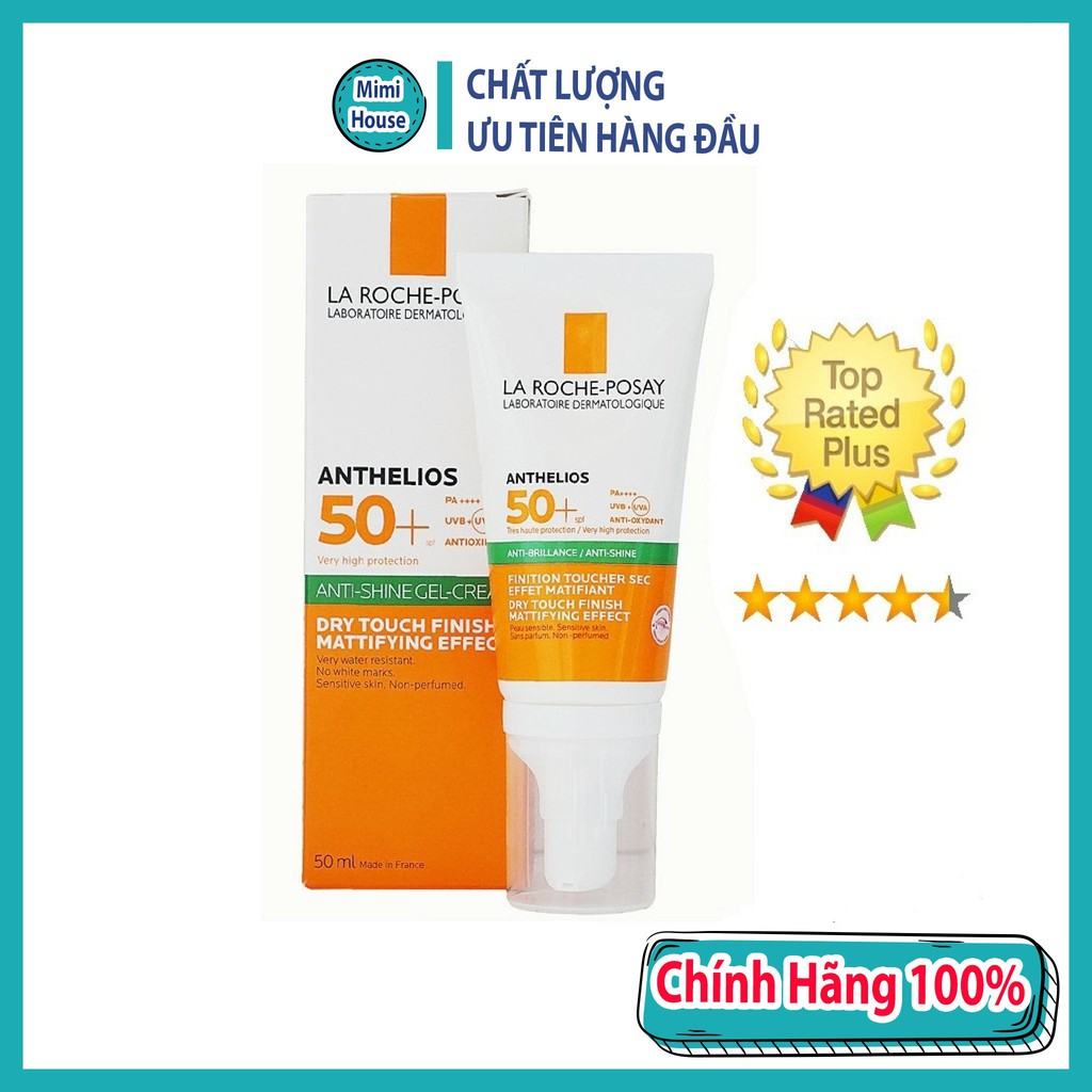 Kem Chống Nắng La Roche-Posay Vạch Xanh Anthelios XL SPF 50+  50ml Dành Cho Da Dầu, Hỗn Hợp Dầu