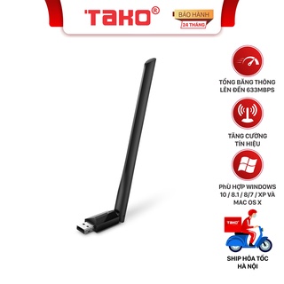 USB wifi Tplink Archer T2U băng tần kép chuẩn AC  tốc độ 600Mbps. Chính hãng, BH 24 tháng