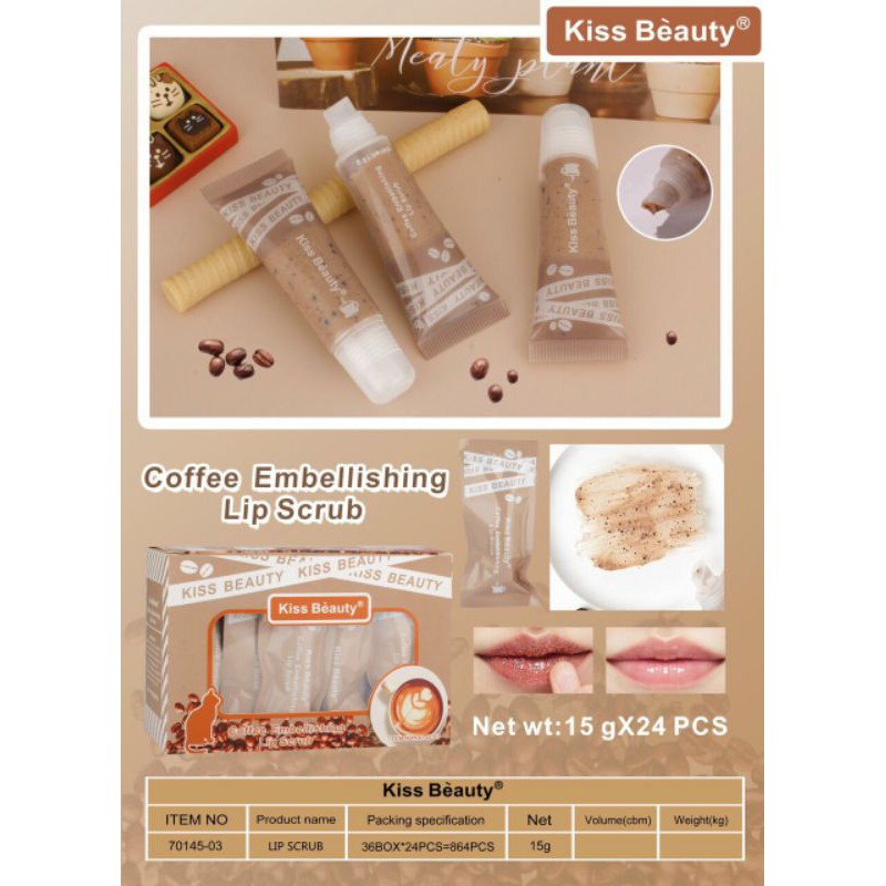 Tẩy tế bào môi Kiss Beauty tuýp 15g