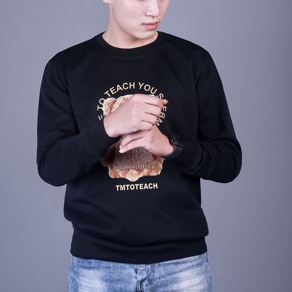 Áo nỉ dài tay AZILA chất liêu Poly in hình gấu TEDDY co dãn mềm mịn TD46