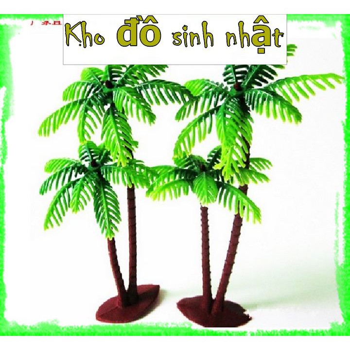 Sỉ 10 cây dừa nhựa 8Cm - Trang trí bánh kem, trang trí bánh Gato, trang trí bánh sinh nhật, trang trí tiểu c