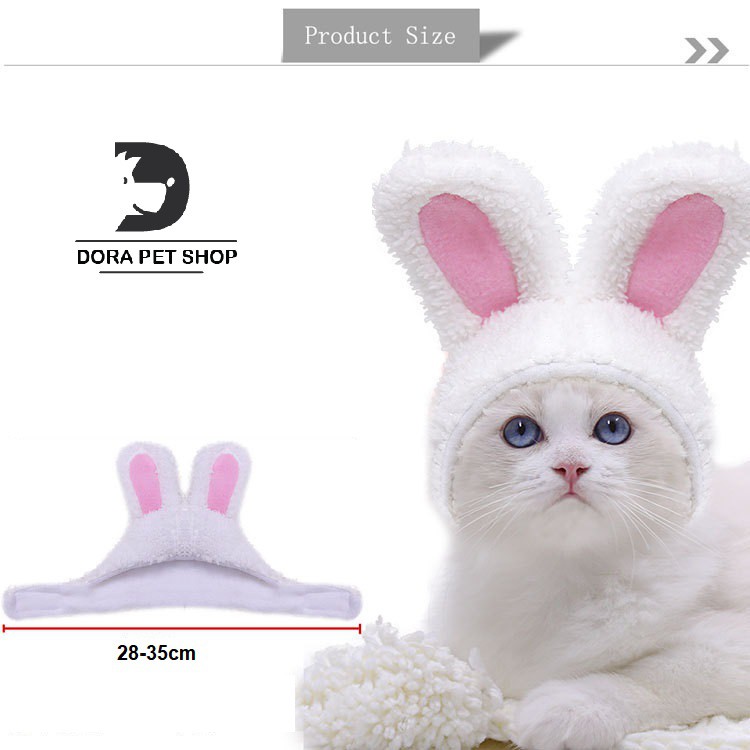 NÓN TAI THỎ CHO CHÓ MÈO