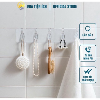 Miếng dán 6 móc liền mạch treo quần áo,chìa khóa, dụng cụ cá nhân,...