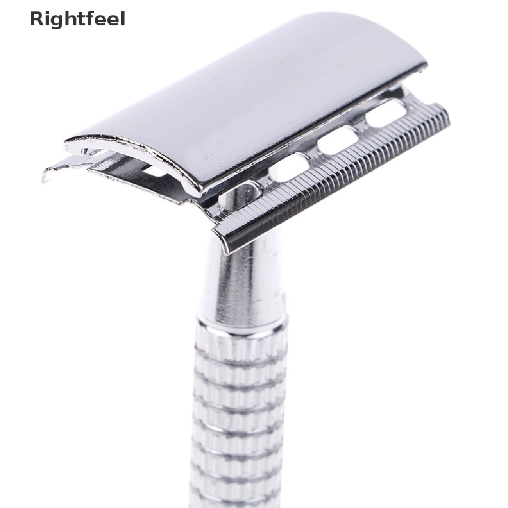 [Hàng mới về] Dao cạo râu tay cầm bằng thép hai cạnh cầm tay với lưỡi mới