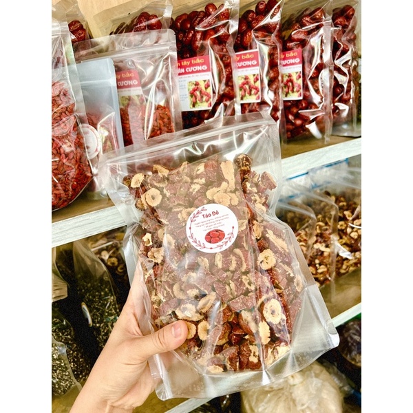 500G Táo đỏ thái lát sấy khô DÙNG TRONG TRÀ THẢO MỘC, LÀM GÀ TẦN, NẤU LẨU