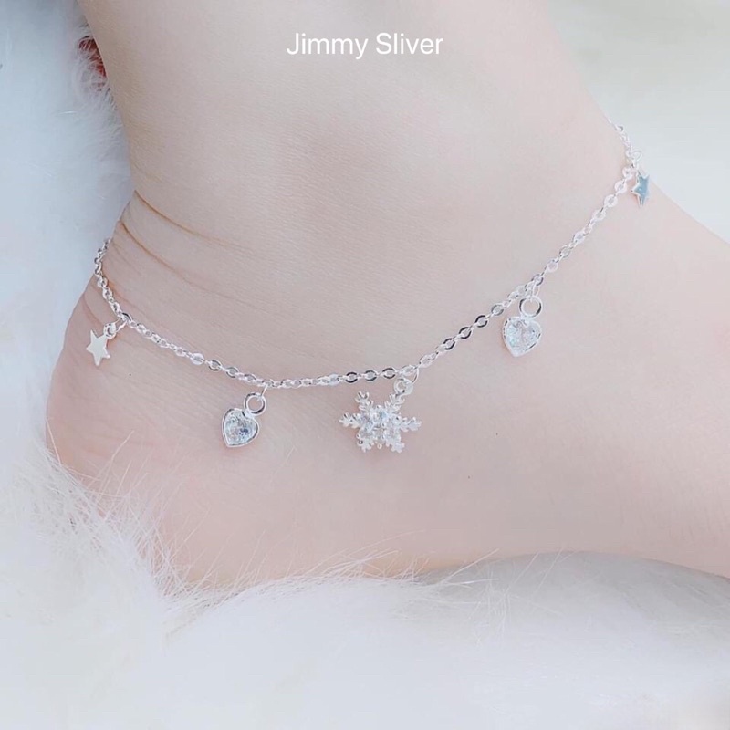 Lắc chân nữ bạc 925 các mẫu đồng giá cực rẻ - bạc Jimmy