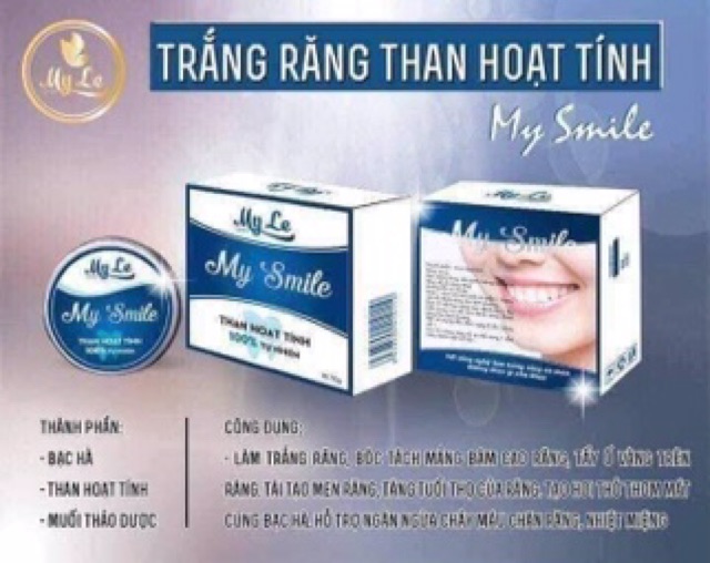 Than hoạt tính trắng răng ( 130k/ hộp khi mua 3 hộp)