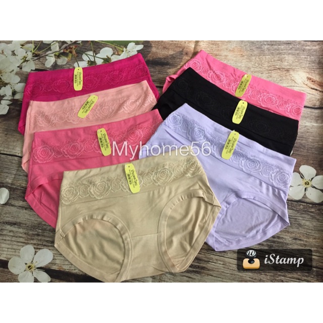 5-10 Quần lót cotton hoa hồng 55-65kg
