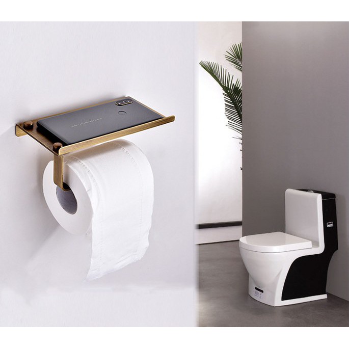 Giá treo giấy vệ sinh kiêm Giá để đồ cá nhân nhà tắm, nhà vệ sinh - Tân cổ điển ITALIA