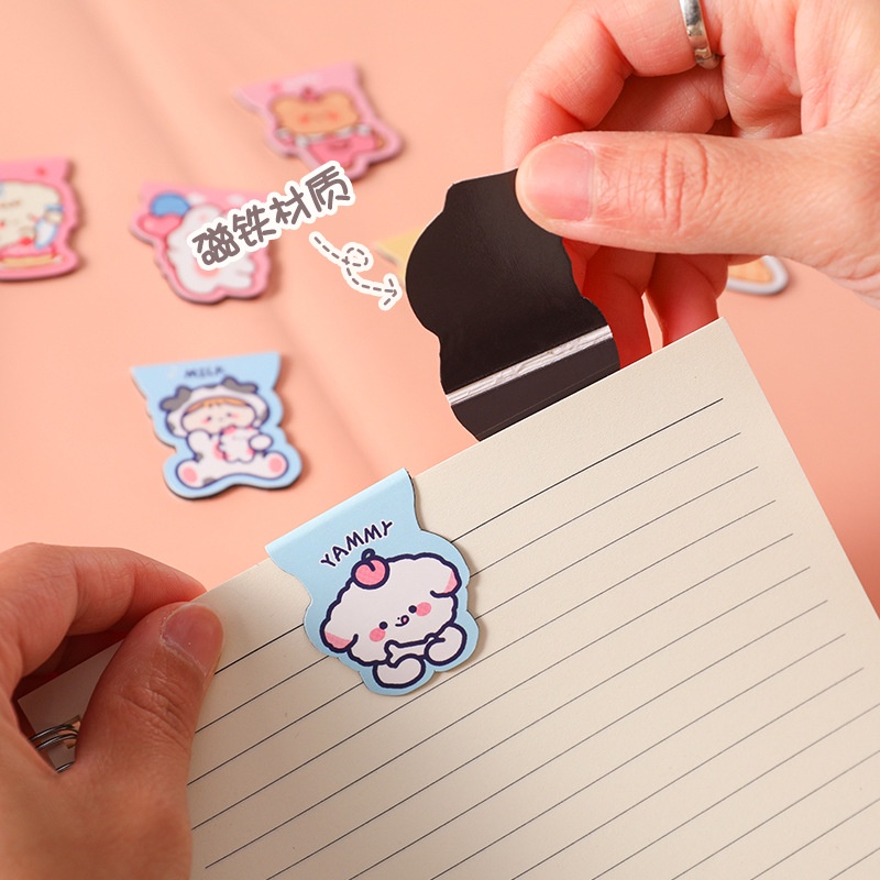 Bookmark/đánh dấu trang bằng nam châm cute - Được chọn mẫu