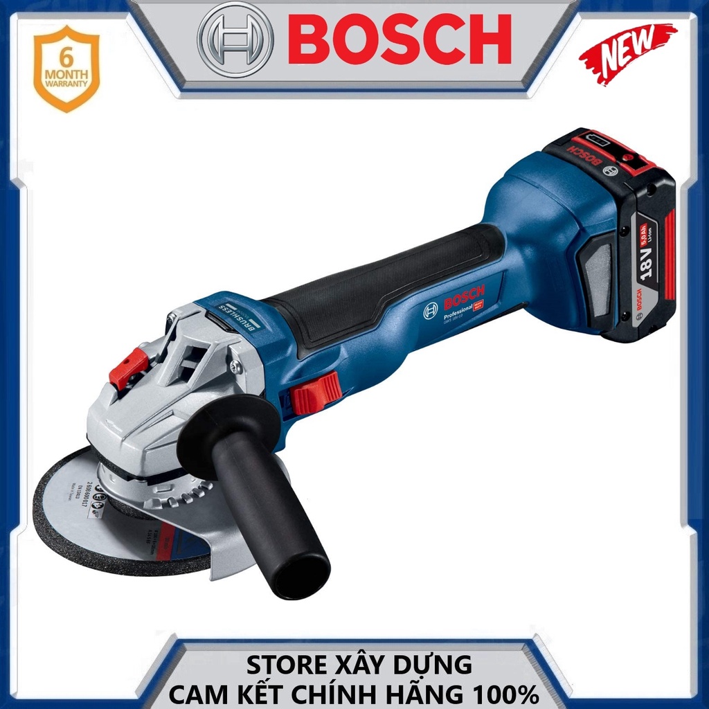 Máy mài góc dùng pin Bosch GWS 18V-10, 100mm - Hàng chính hãng