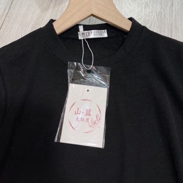 Váy Body Đen Dúm Hông Dáng Dài Tay Cộc Đầm Ôm Bó Chất Bozip