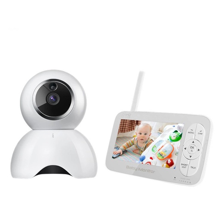 Máy báo khóc Corky Baby MBK801 – 5.0inh. Siêu Phẩm tầm nhìn bao quát với camera xoay 360