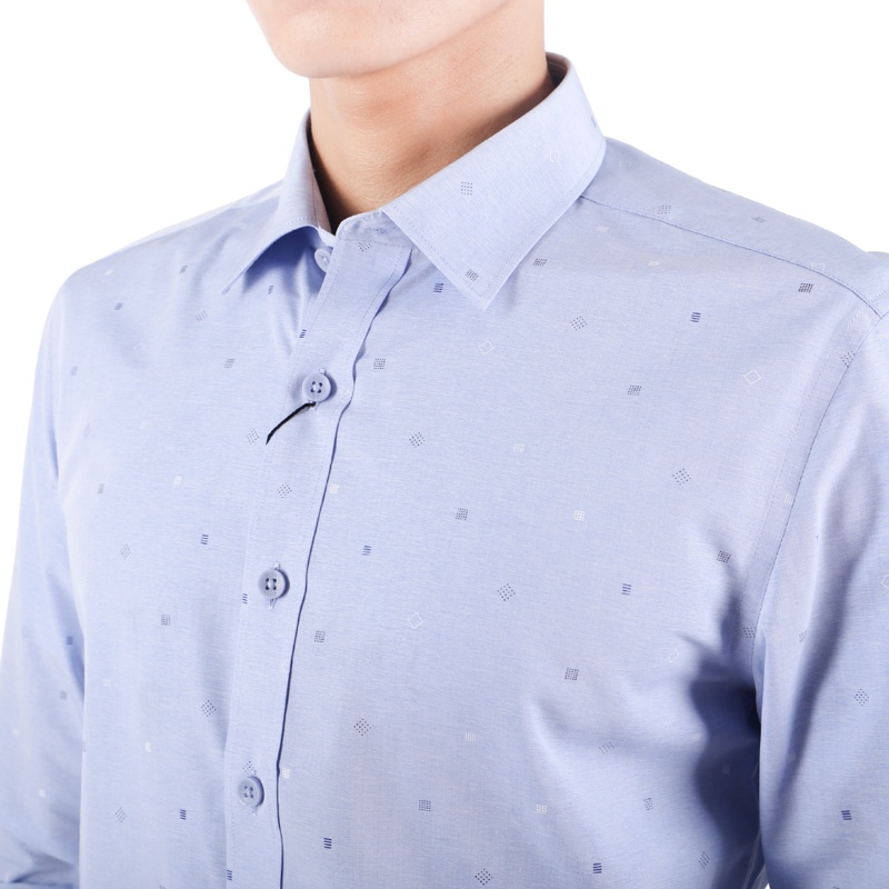 Áo sơ mi Dài tay Owen Lô hội Slim Fit màu Xanh - AS22943D