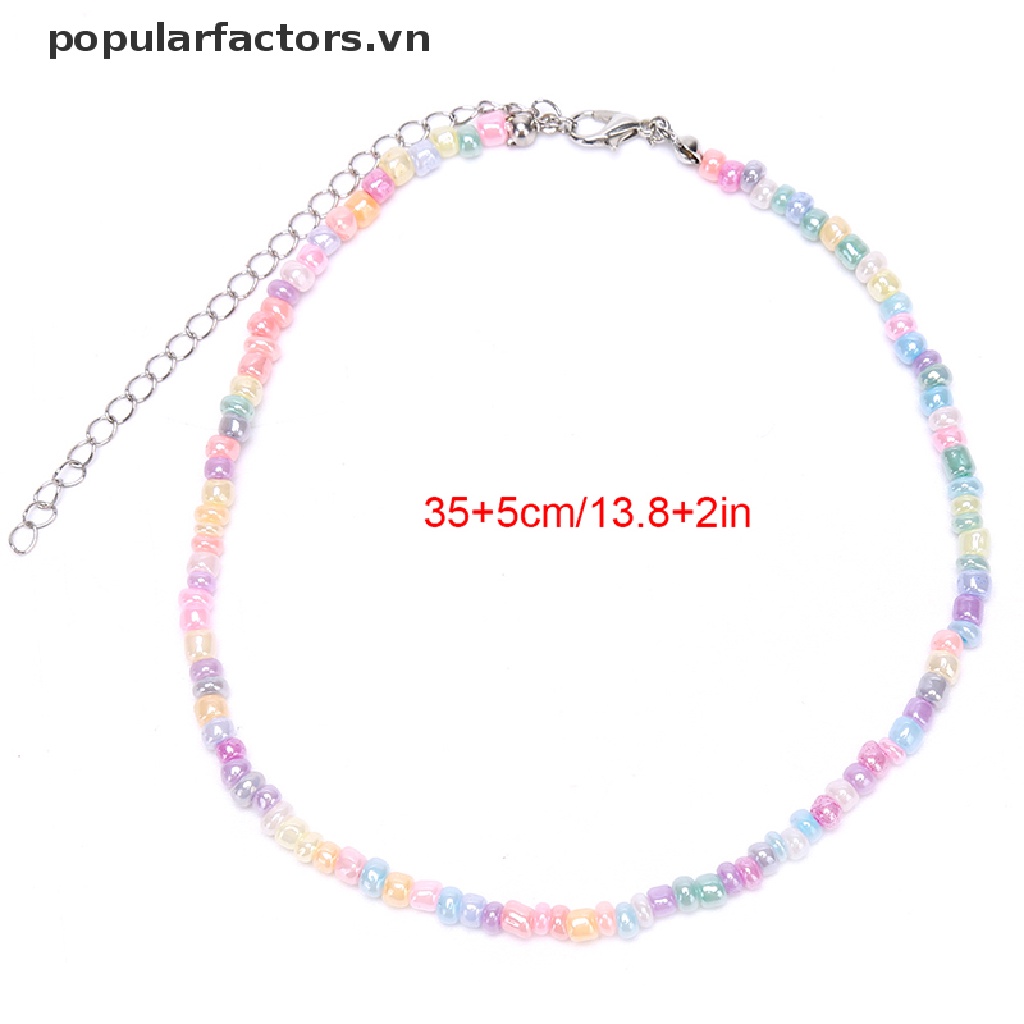 Vòng Cổ Chuỗi Hạt Nhiều Màu Phong Cách Boho Thời Trang Cho Nữ